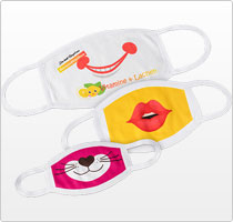 Gesichtsmaske mit Motiv